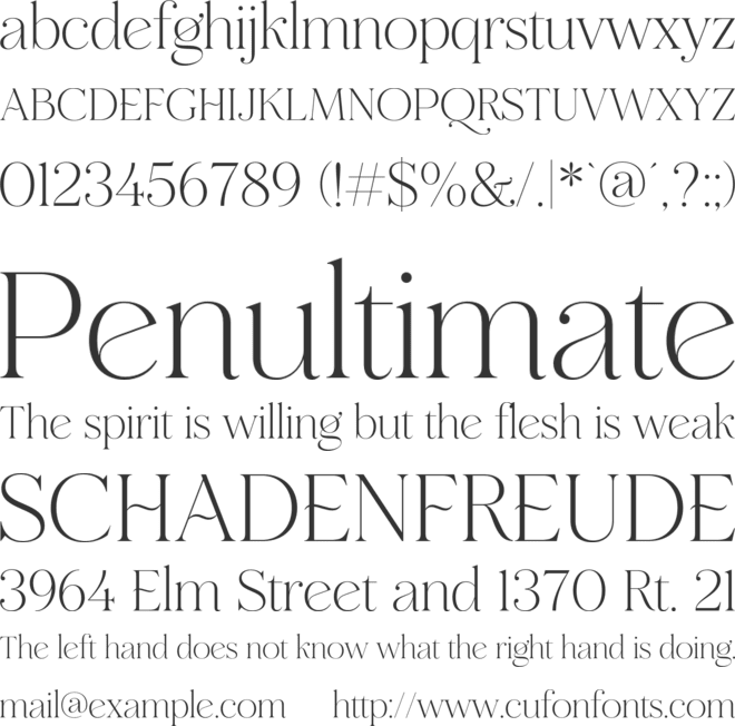 Maginia font preview