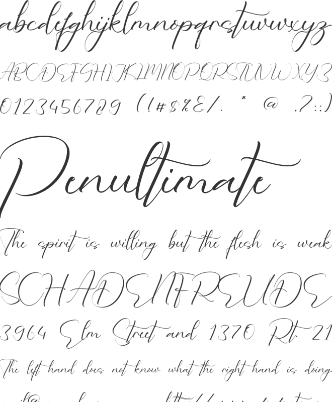 Daphne Esmeralda font preview