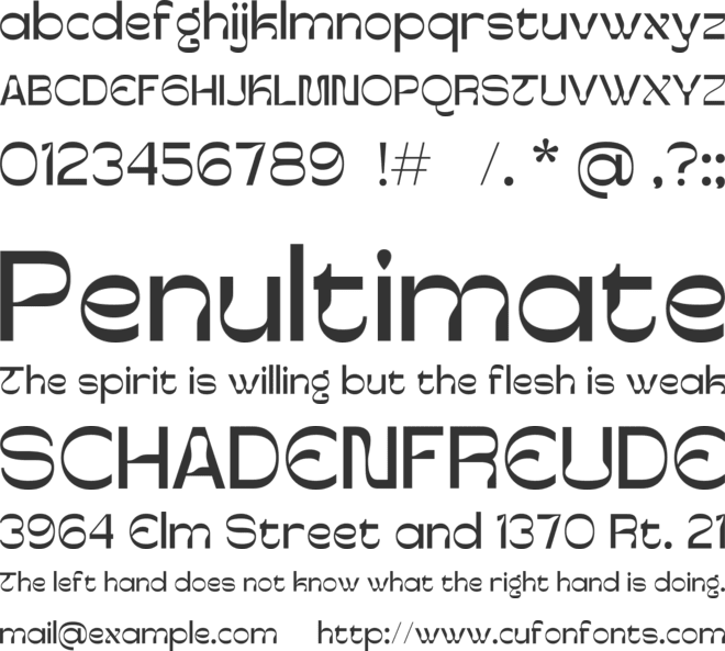 Niblick font preview