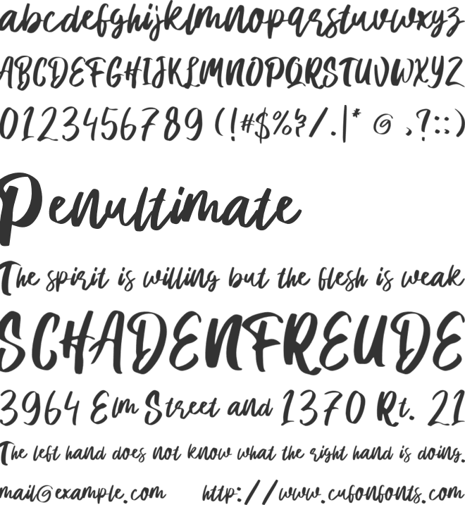 Hanomali Demo font preview