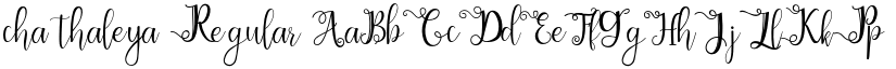 chathaleya Regular font