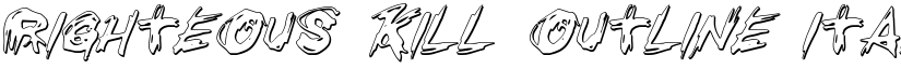 Righteous Kill Outline Italic font