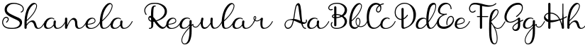 Shanela Regular font