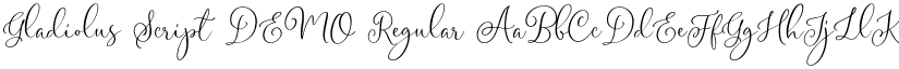 Gladiolus Script DEMO Regular font