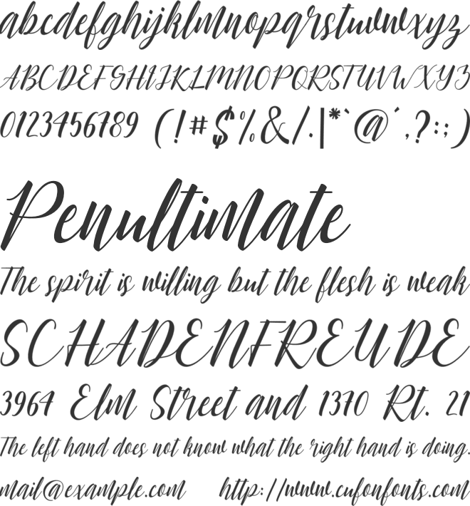 chillout font preview