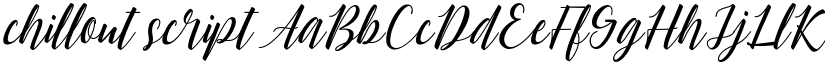 chillout script font