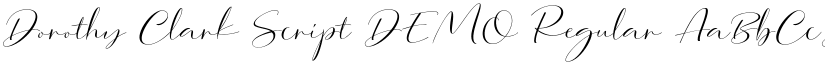 Dorothy Clark Script DEMO Regular font