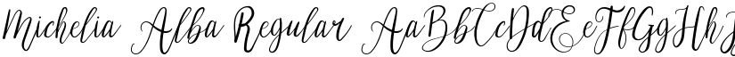 Michelia Alba Regular font