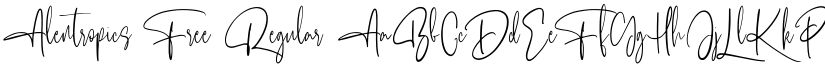 Alentropics Free Regular font