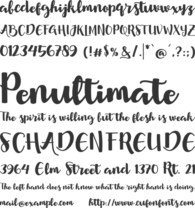 Dreams Liem font preview