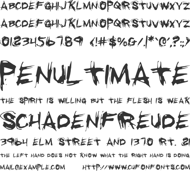 Righteous Kill font preview