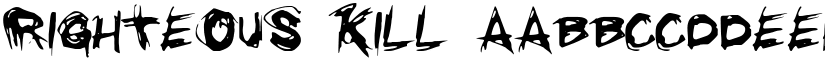 Righteous Kill font
