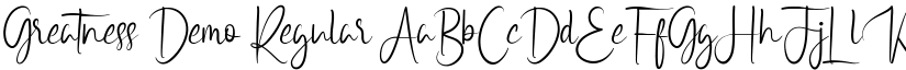 Greatness Demo Regular font