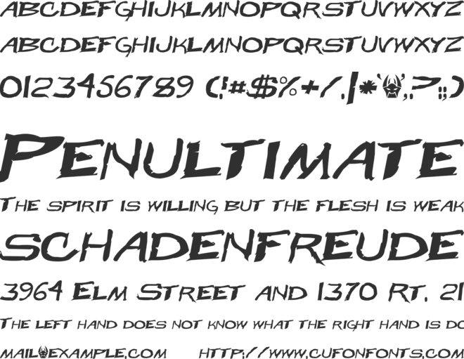 Beast Wars font preview