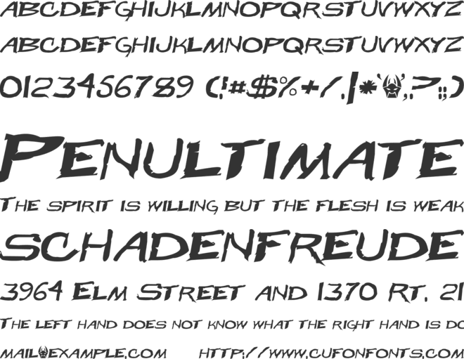 Beast Wars font preview