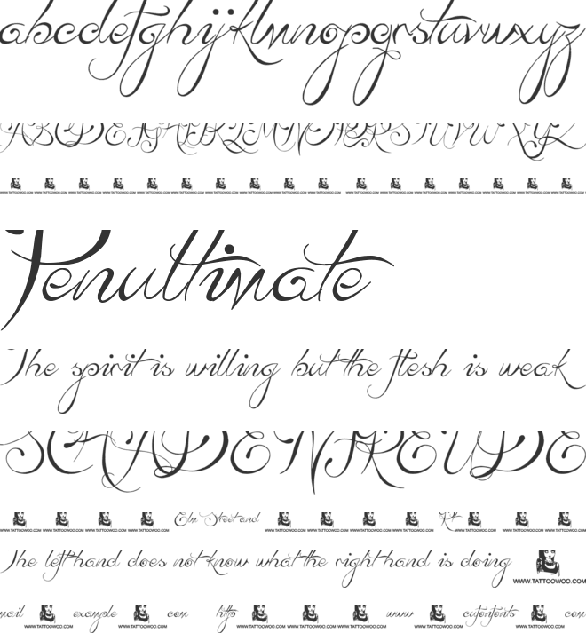 Lydia Puente) font preview