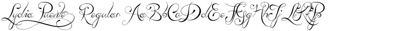 Lydia Puente) Regular font