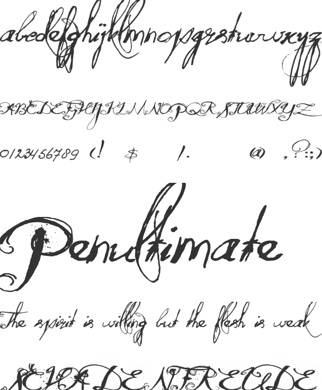 DK Quilted Butterfly font preview