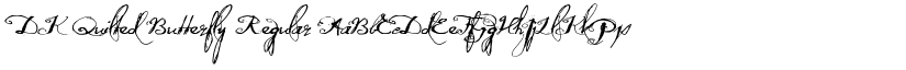DK Quilted Butterfly Regular font