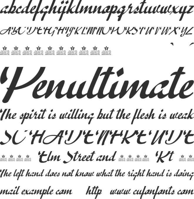 Clarification Personal Use font preview