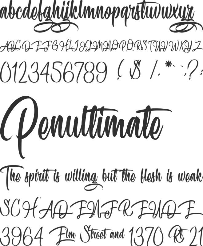 Speciality of Rodrigues font preview