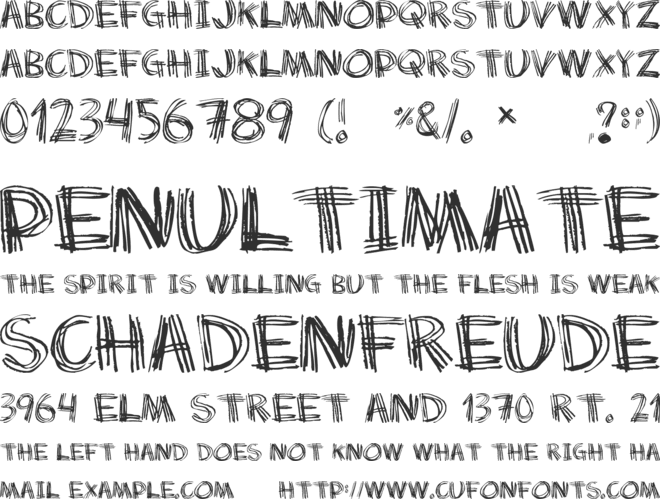 Scratch my back font preview