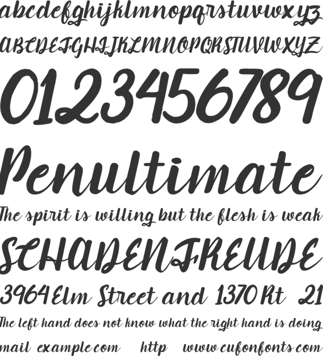 Candlelight font preview