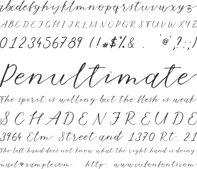 Marmalade font preview