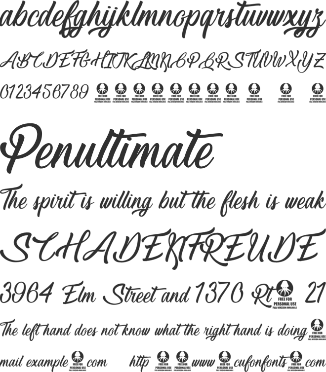 Lovely Quotes font preview