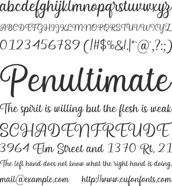 Thisay font preview