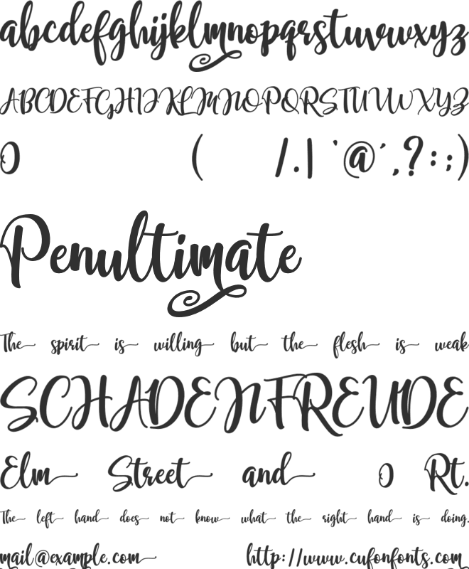 Samellya Personal Use font preview