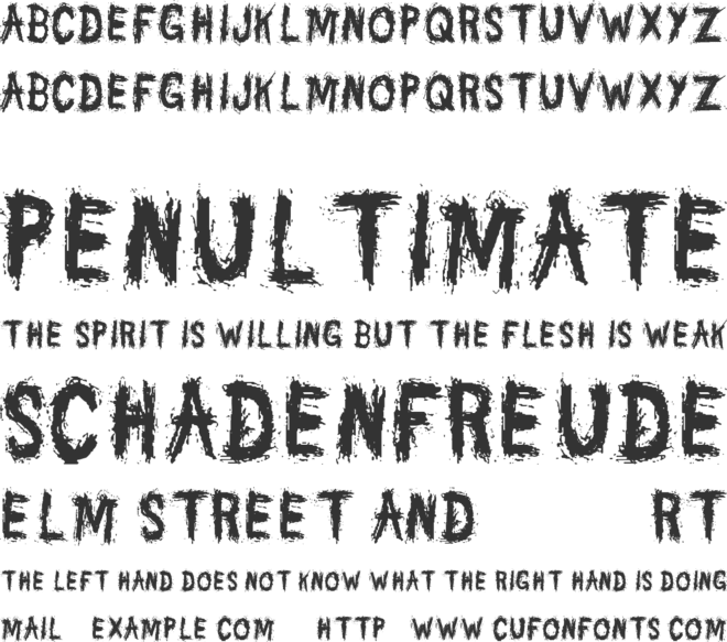 Danny Varefella font preview