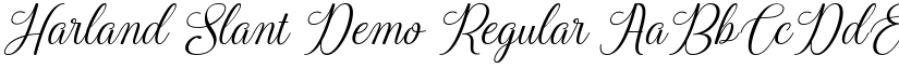Harland Slant Demo Regular font