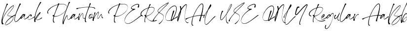 Black Phantom PERSONAL USE ONLY Regular font