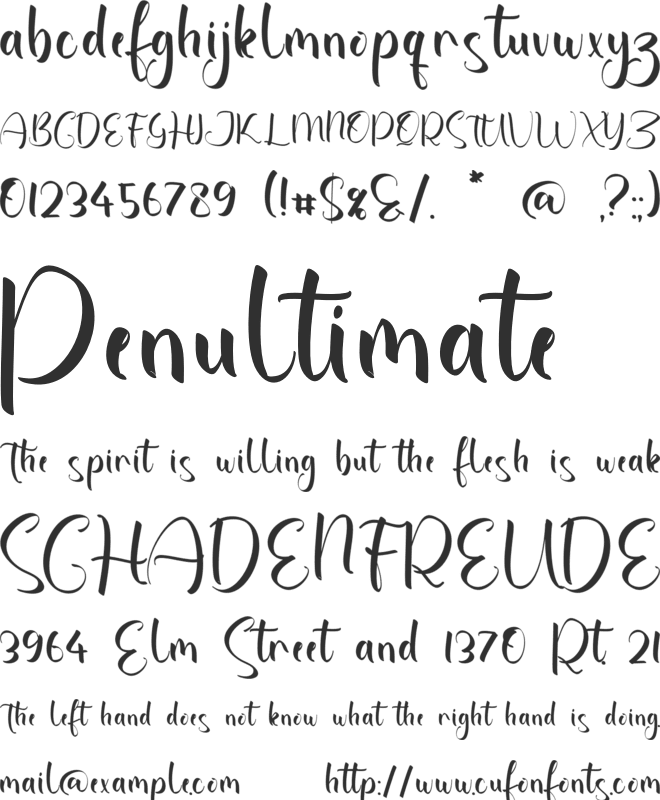 Marilyn Catleugh font preview