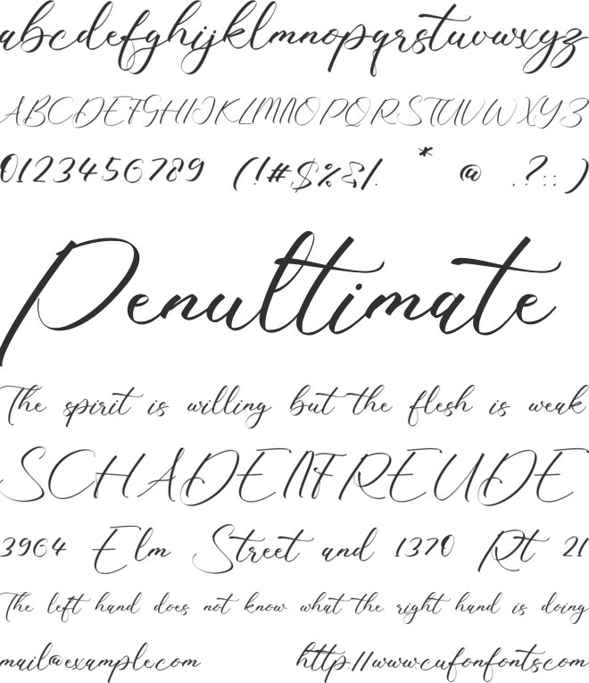 Calladine Brainsby font preview