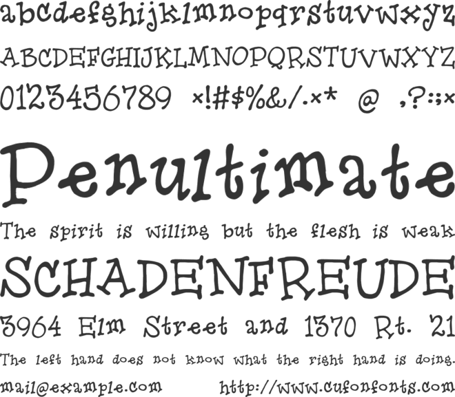 Hero Of Fools font preview