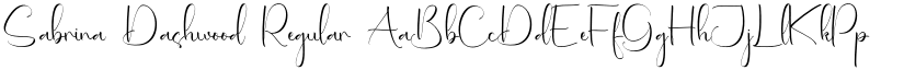 Sabrina Dashwood Regular font