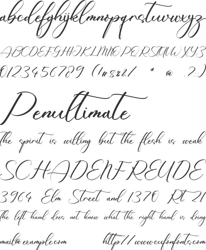 Florence Blackman font preview