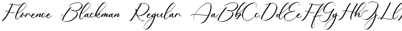 Florence Blackman Regular font