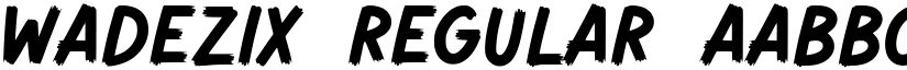 Wadezix Regular font