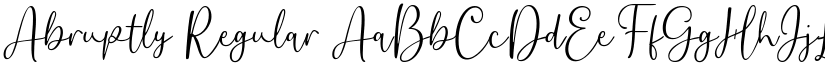 Abruptly Regular font