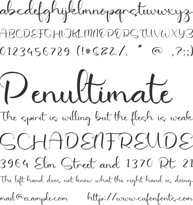 Underwood Robertson font preview