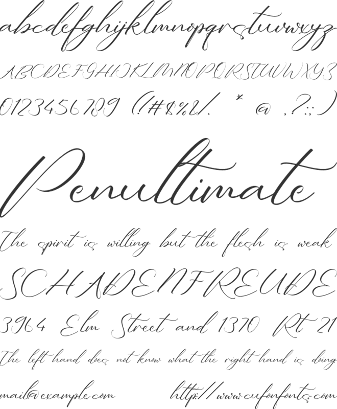 Russell Sutherland font preview