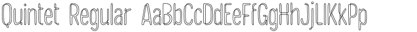Quintet Regular font