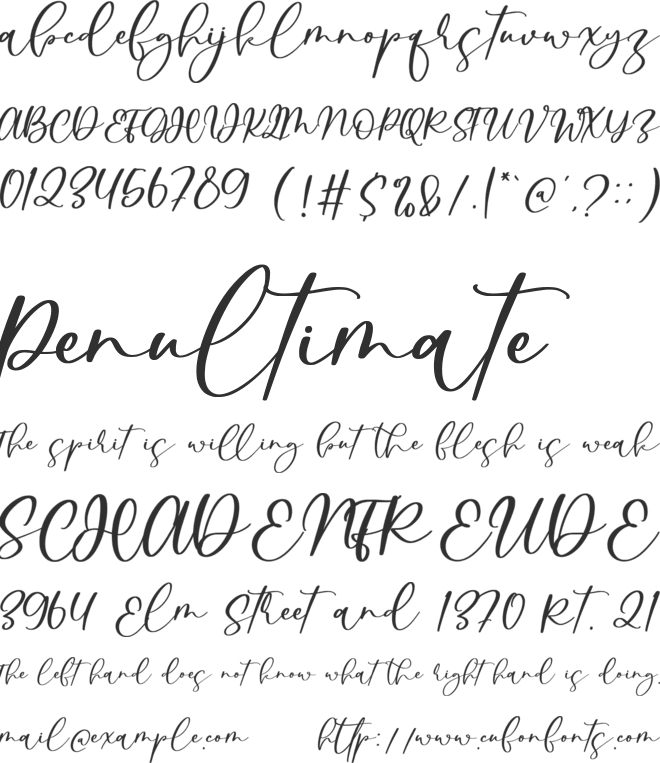 Higher Dreams font preview