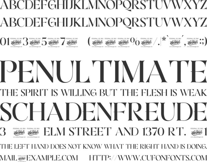 Bromolek font preview