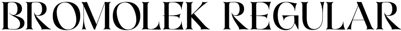 Bromolek Regular font