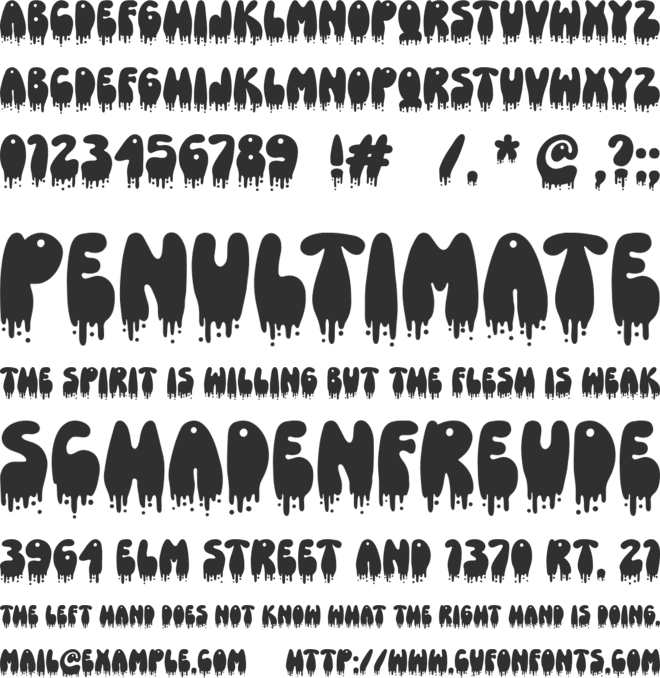Peachy Bubbly font preview