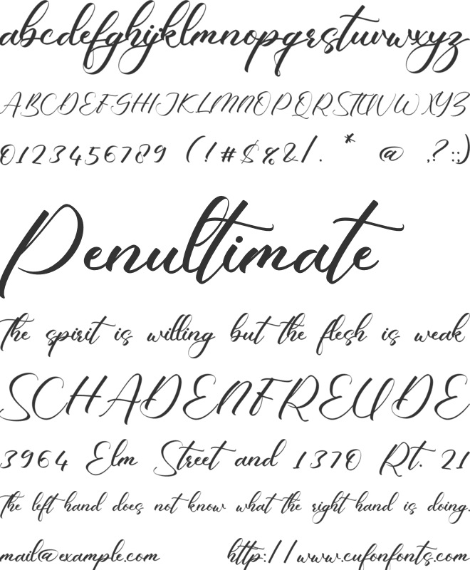 Grace Armistead font preview